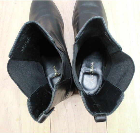 Cole Haan Black Stretch Side Panel Almond Toe Chelsea Booties Size 7.5 B - Picture 6 of 9